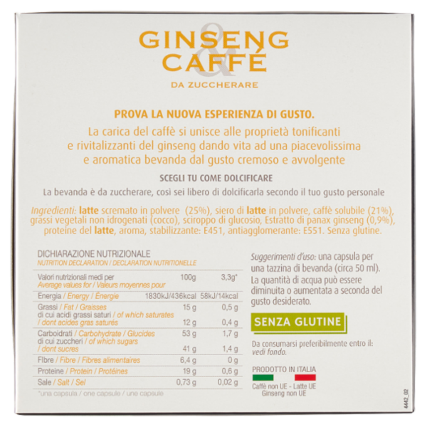 Crastan Ginseng Caffè 15 Capsule Compatibili con Macchine Nespresso* 15 x 3,3 g