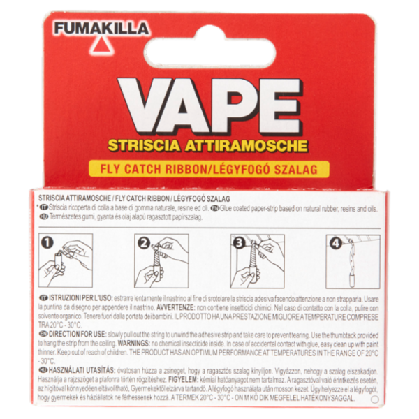VAPE Striscia Attiramosche 4 x 12 g