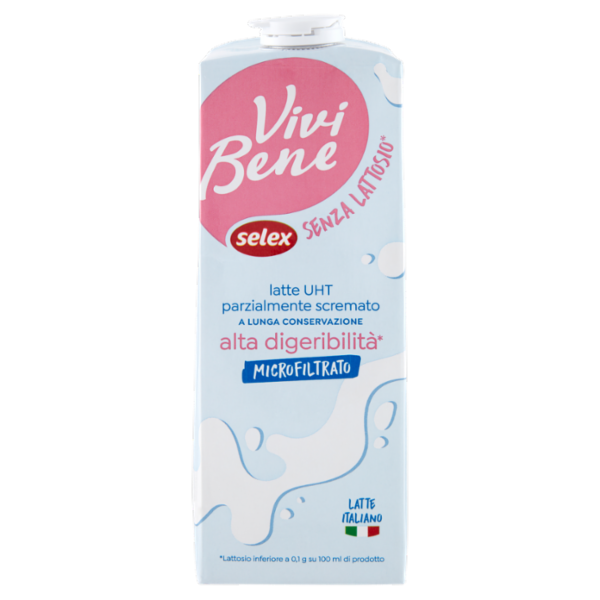 Selex Vivi Bene Latte Uht Microfiltrato Parzialmente Scremato Alta Digeribilità 1 L