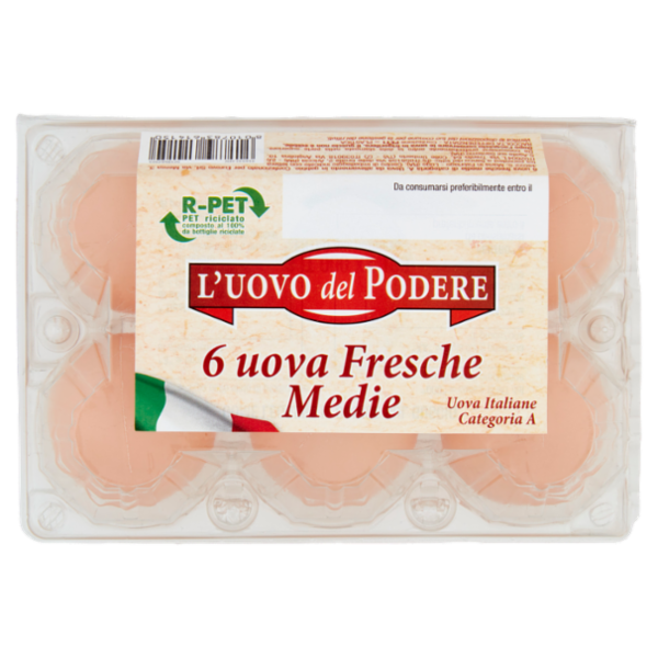 L'Uovo del Podere 6 uova Fresche Medie