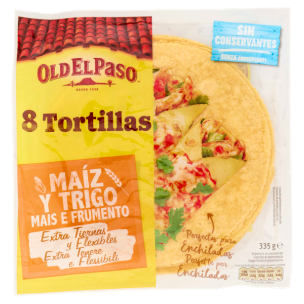 Old El Paso 8 Tortillas Mais e Frumento 335 g