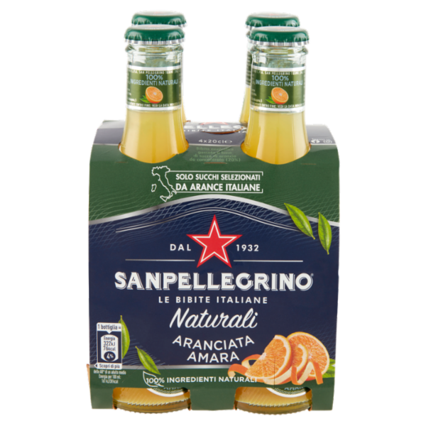 SANPELLEGRINO Naturali Aranciata Amara 20cl x 4