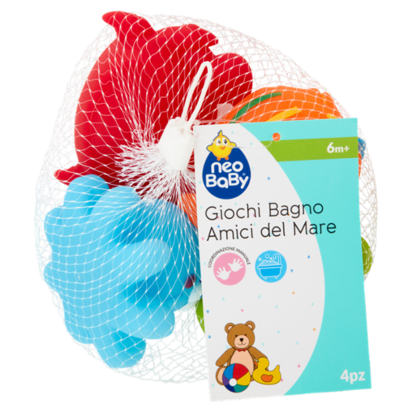 neo Baby Giochi Bagno Amici del Mare 6m+ 4 pz