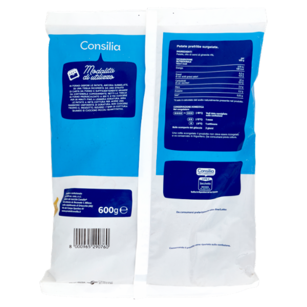 Consilia Patate Caserecce da Forno Surgelate 600 g