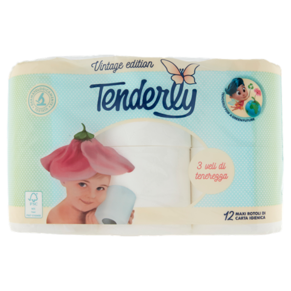 Tenderly Vintage edition Maxi Rotoli di Carta Igienica 12 pz