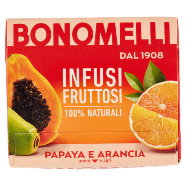 Bonomelli Infusi Fruttosi 100% Naturali Papaya e Arancia 12 Filtri 24 g