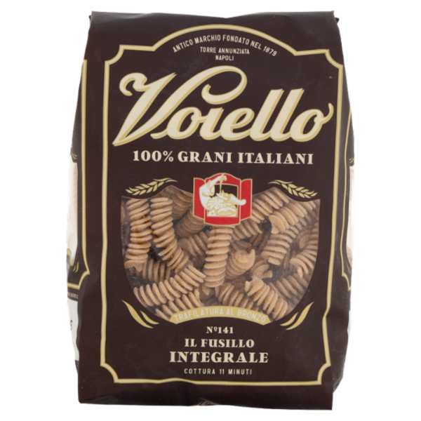 Voiello Pasta Il Fusillo Integrale N°141 grano Aureo 100% italiano Trafilata bronzo 500g