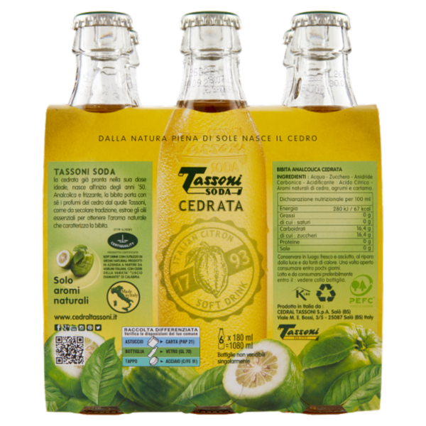 Tassoni Cedrata 6 x 180 ml