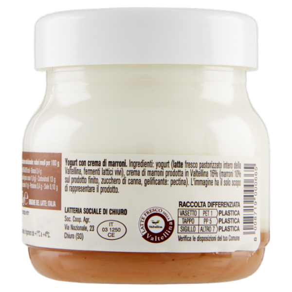 AlpiYò Yogurt di Valtellina Intero con crema di Marroni 125 g