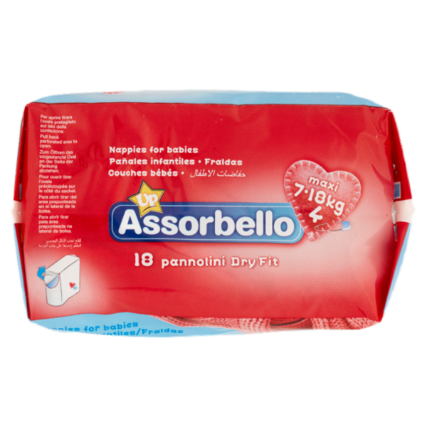 Assorbello Up Maxi 7-18kg taglia 4 pannolini 18 pz