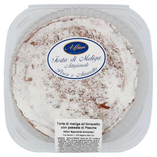 Torta di Meliga Artigianale Pesca e Amaretto 500 g