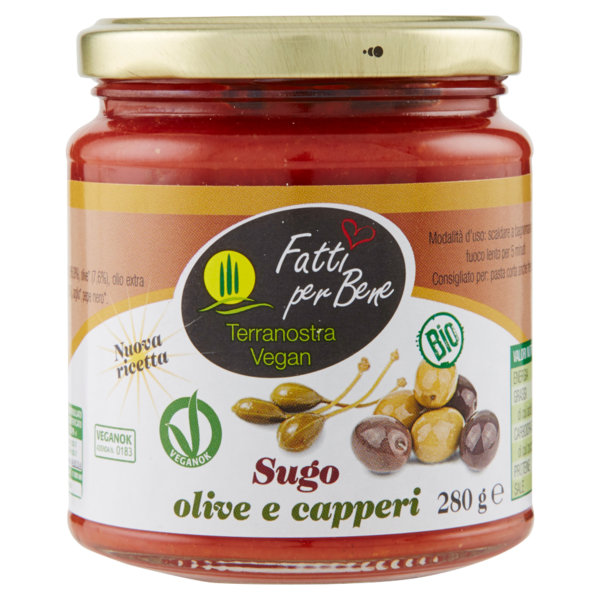 Terranostra Vegan Bio Sugo olive e capperi 280 g