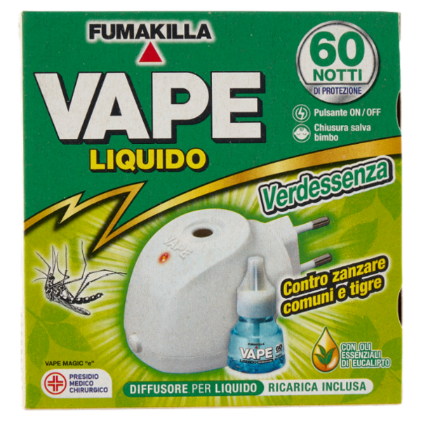 VAPE Elettroemanatore Liquido Verdessenza + Ricarica 36 ml