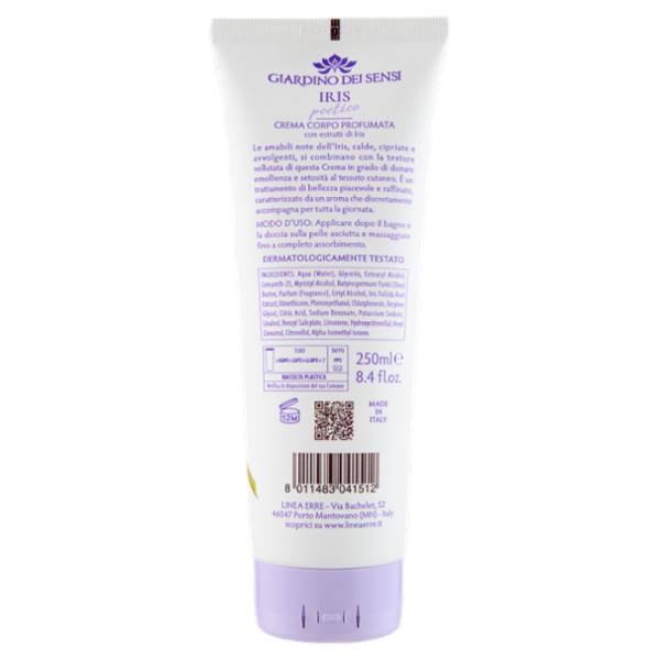Giardino Dei Sensi Iris poetico Crema Corpo Profumata 250 ml