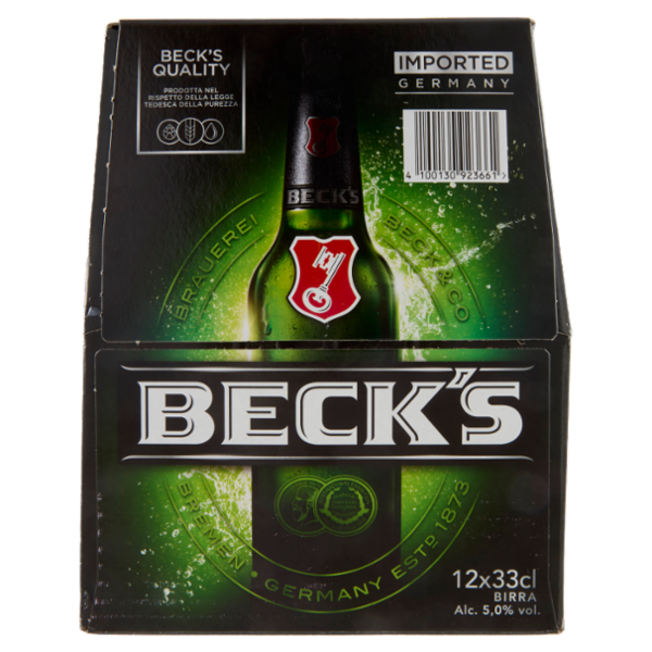 BECK'S Birra pilsner tedesca bottiglia 12x33cl