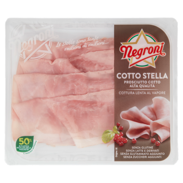 Negroni Cotto stella Prosciutto Cotto Alta Qualità 110 g
