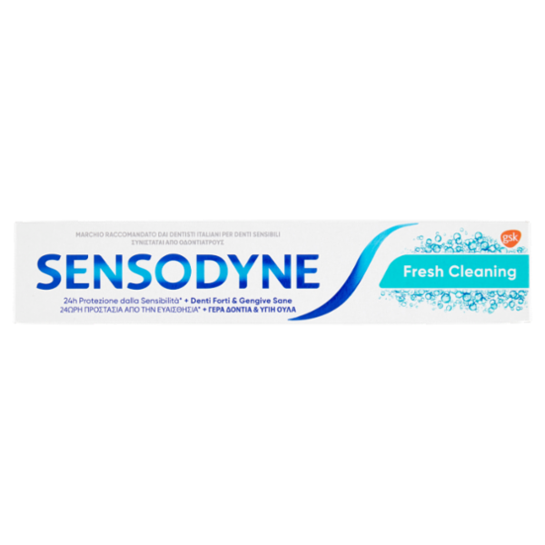 Sensodyne Dentifricio Fresh Cleaning per Denti Sensibili Gengive Sane Gusto Mentolato 75 ml