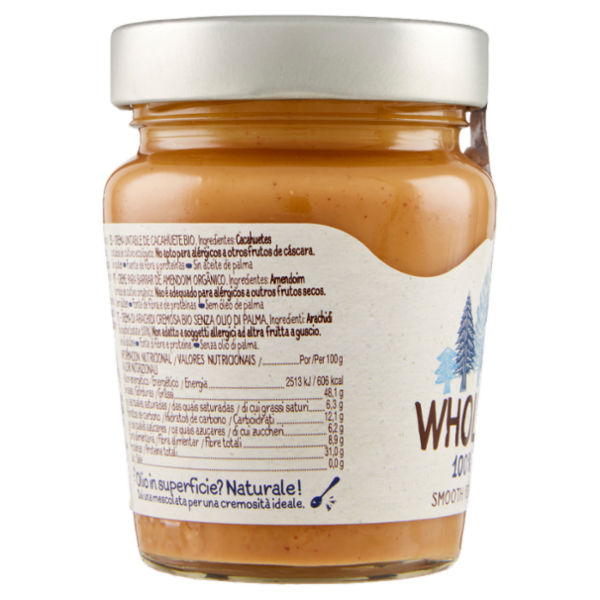 WHOLE EARTH Burro di Arachidi Cremoso, Crema Spalmabile 100% Arachidi Biologiche, Vegan, 227g