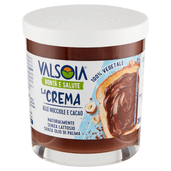 Valsoia Bontà e Salute la Crema alle Nocciole e Cacao 200 g