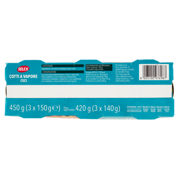 Selex Ceci Cotti a Vapore 3x150 g