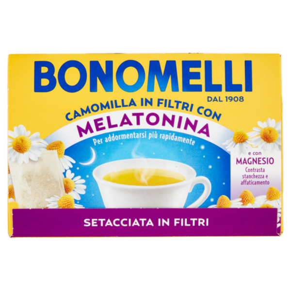 Bonomelli Camomilla in Filtri con Melatonina e con Magnesio Setacciata in Filtri 14 filtri 35 g