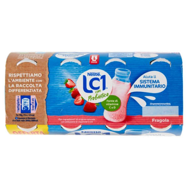 NESTLÉ LC1 con Probiotico Fragola 8 x 90 g