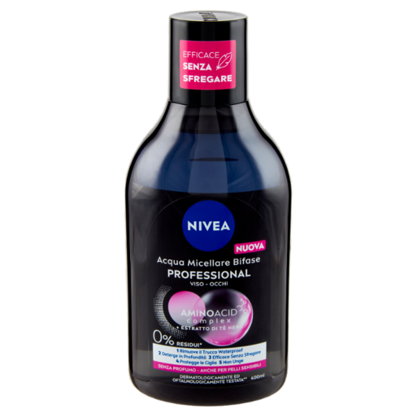 Nivea Acqua Micellare Bifase Professional anche per Pelli Sensibili 400 ml