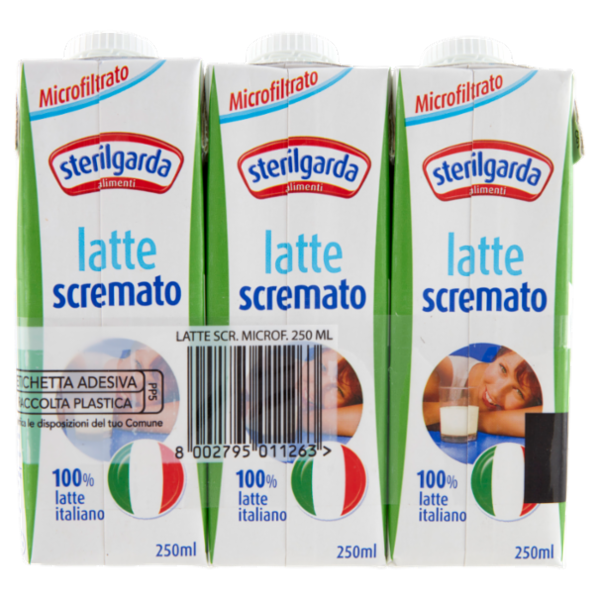 sterilgarda latte scremato Microfiltrato 3 x 250 ml