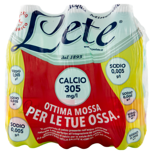 Lete Acqua Minerale Effervescente Naturale 6 x 50 cl