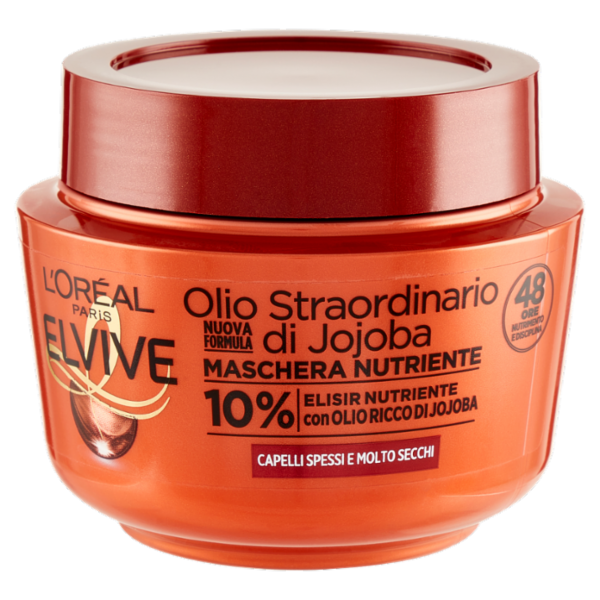L'Oréal Paris Maschera Capelli Elvive Olio Straordinario, per Capelli Secchi o Spenti, 300 ml