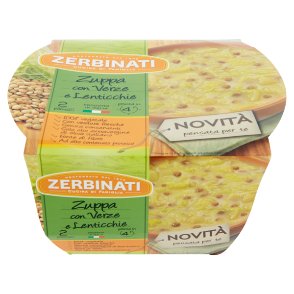Zerbinati Zuppa con Verze e Lenticchie 620 g