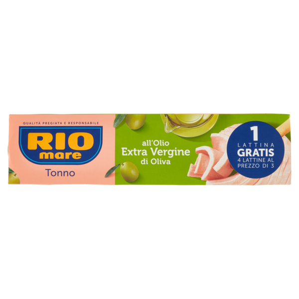 Rio mare Tonno all'Olio Extra Vergine di Oliva 4 x 80 g