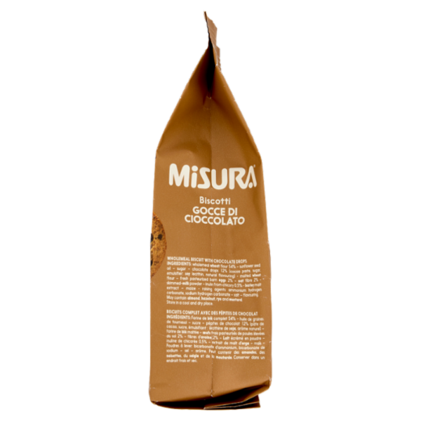 Misura Fibrextra Biscotti con Gocce di Cioccolato Fondente 290 g