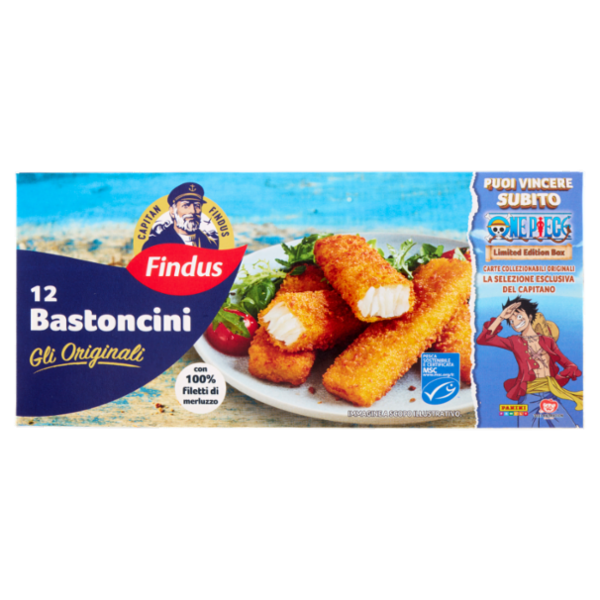 Capitan Findus 12 Bastoncini con 100% Filetti di Merluzzo 300 g