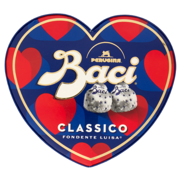 BACI PERUGINA Cioccolatini Fondenti ripieni al Gianduia Scatola Cuoricino San Valentino 50g