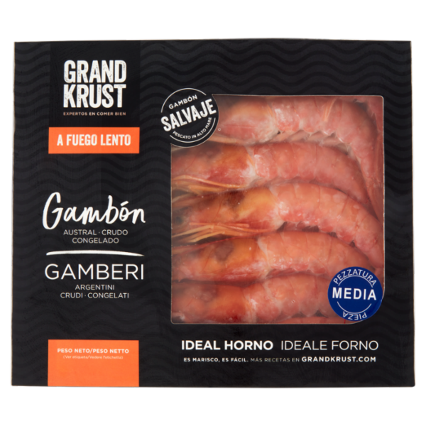 Grand Krust Gamberi Argentini Crudi Congelati Pezzatura Media 400 g