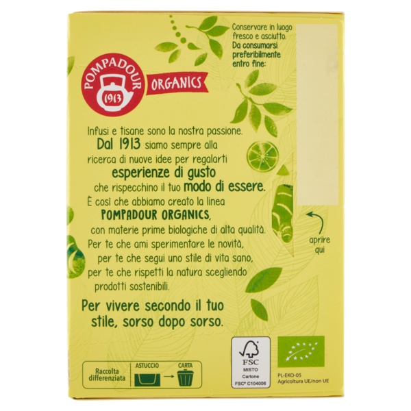 Pompadour Organics Sprizza Allegria Bio 15 x 1,8 g