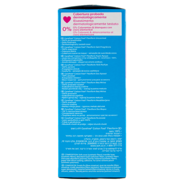 Carefree Cotton Feel* Flexiform Senza Profumo Salvaslip 30 pz