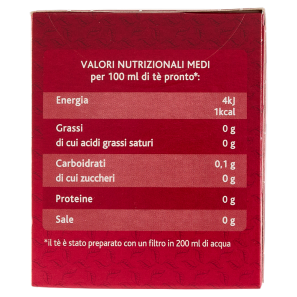 Sir Winston Tea Tè Rosso Lampone e Vaniglia 20 x 1,5 g