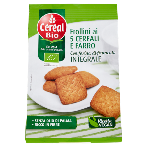 Céréal Bio Frollini ai 5 Cereali e Farro con farina di Frumento Integrale - 300g