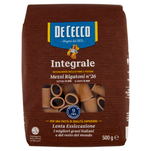 De Cecco Integrale Mezzi Rigatoni n° 26 500 g