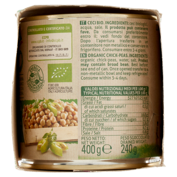 Valfrutta Bio Ceci 2 x 400 g