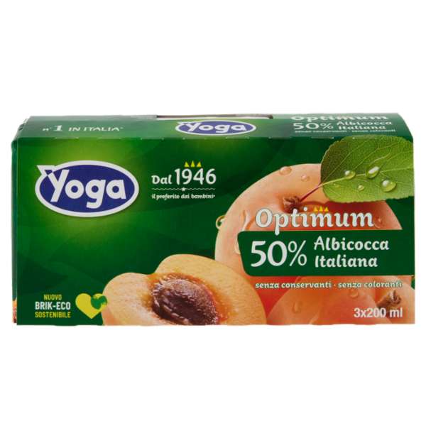 Yoga Optimum 50% Albicocca Italiana 3 x 200 ml