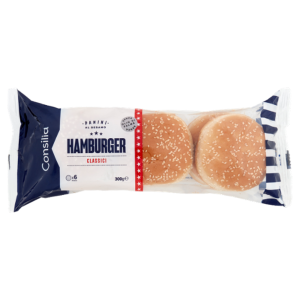 Consilia Panini per Hamburger con Sesamo 6x50 g