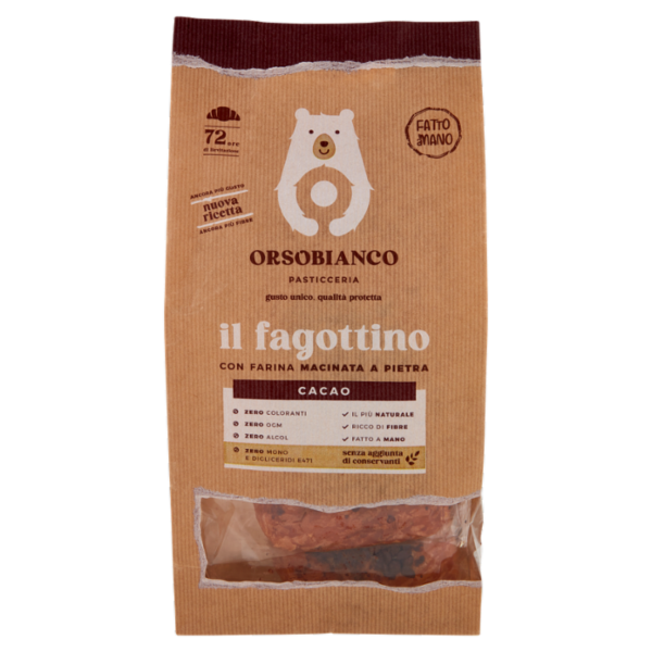 Orsobianco il fagottino con Farina Macinata a Pietra Cacao 6 x 58 g