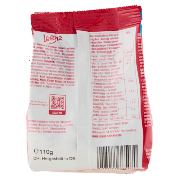 Lorenz Snack-World Nic Nac's Hot 110 g