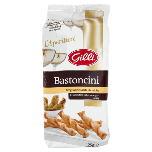 Gilli l'Aperitivo! Bastoncini Sfogliatine salate classiche 125 g
