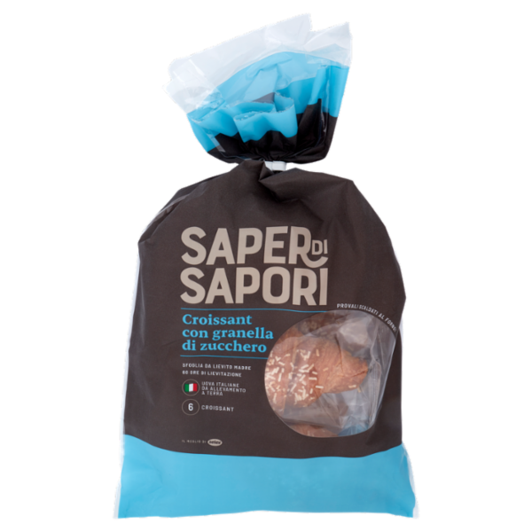 Selex Saper di Sapori Croissant con Granella di Zucchero 6x55g