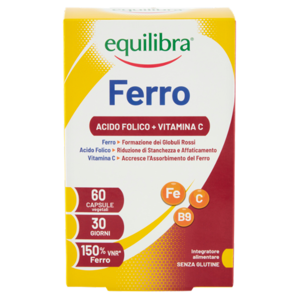 equilibra Ferro Acido Folico + Vitamina C 60 Capsule vegetali 26 g
