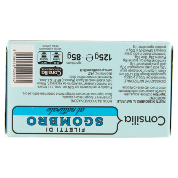 Consilia Filetti di Sgombro al Naturale 125 g